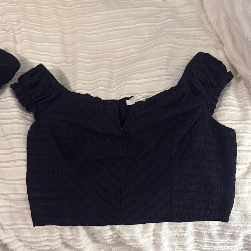 Women's Black Off-Shoulder Top